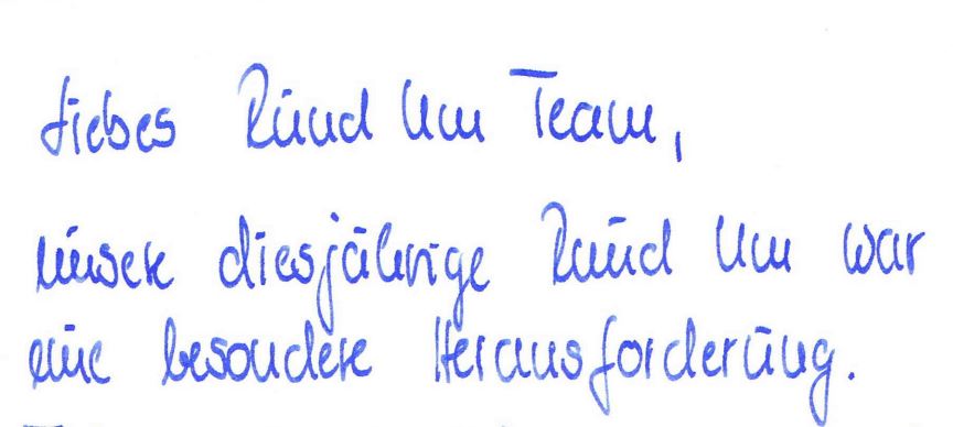 Ein Dank an alle Helfer der RUND UM