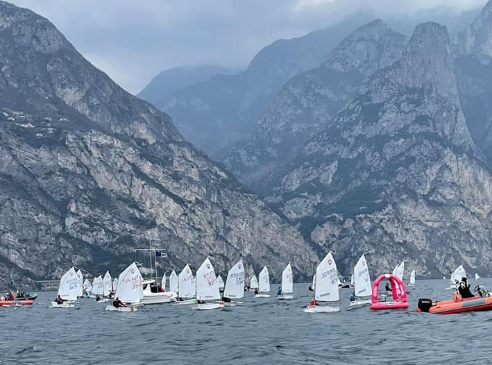 Tim Engstler in der Gold Fleet am Gardasee/Riva