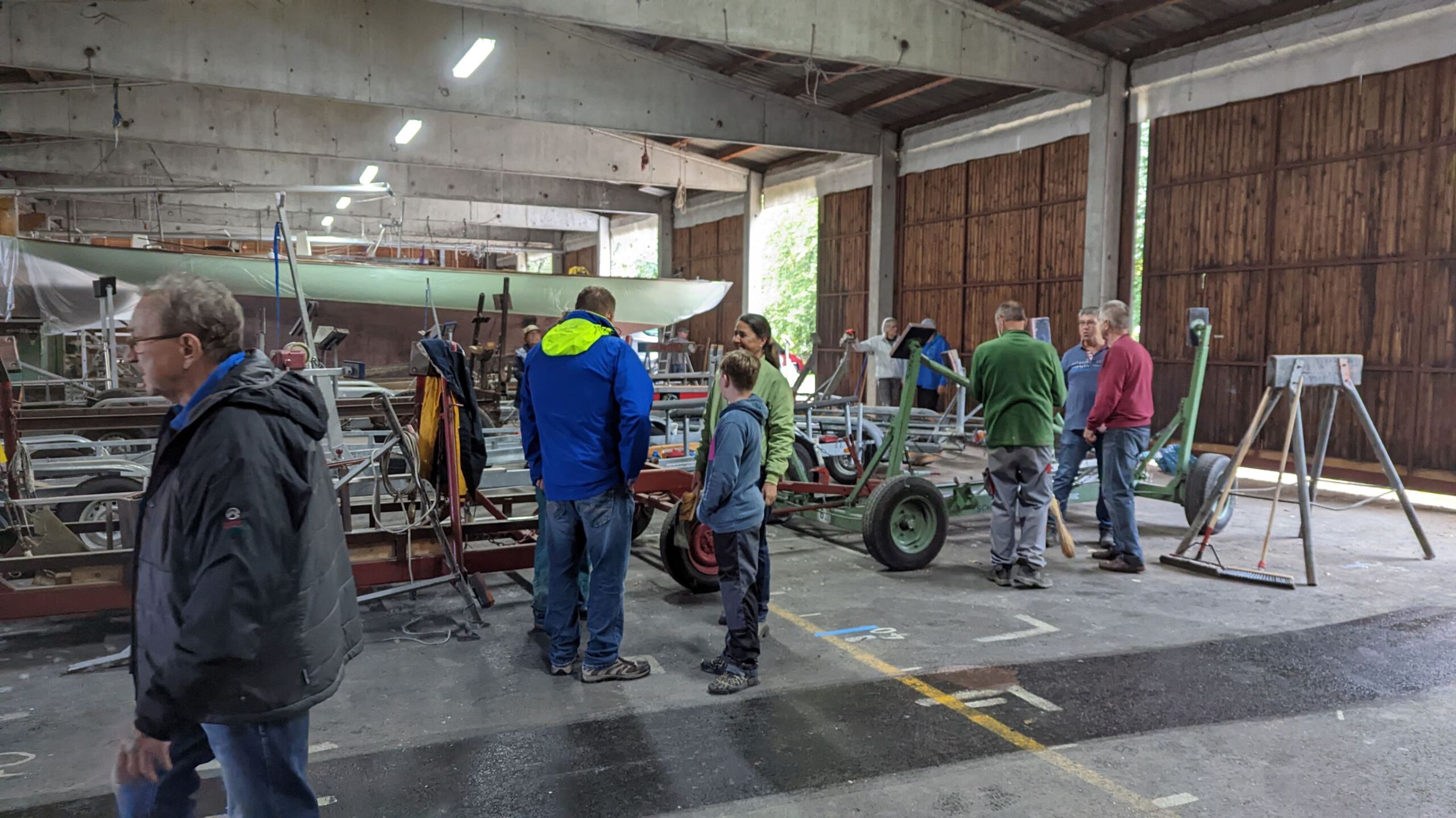 Hallenputz in der Halle Zech.