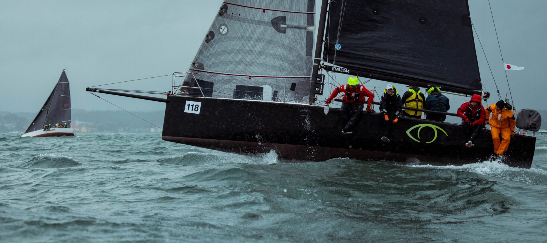 Viel Wind und Welle bei der RUND UM 2024. Foto Osner